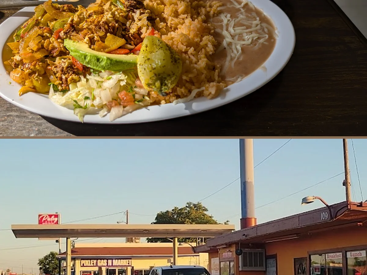Drive-through lane at a Mexican restaurant.