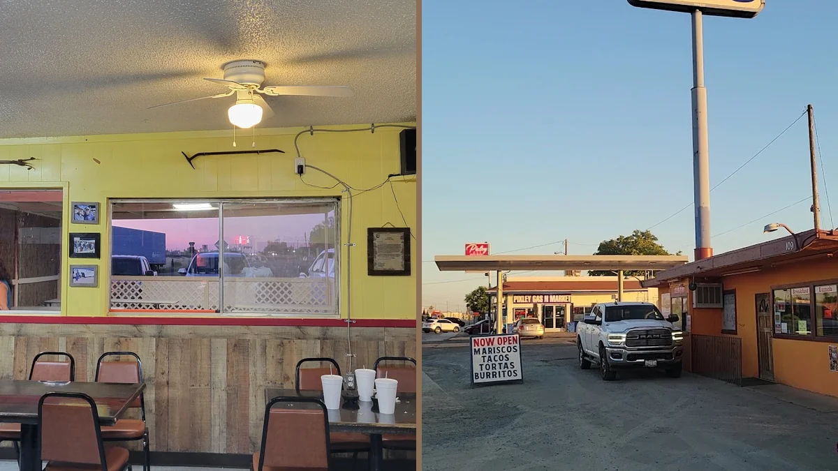 Mexican restaurant dining room with casual seating.